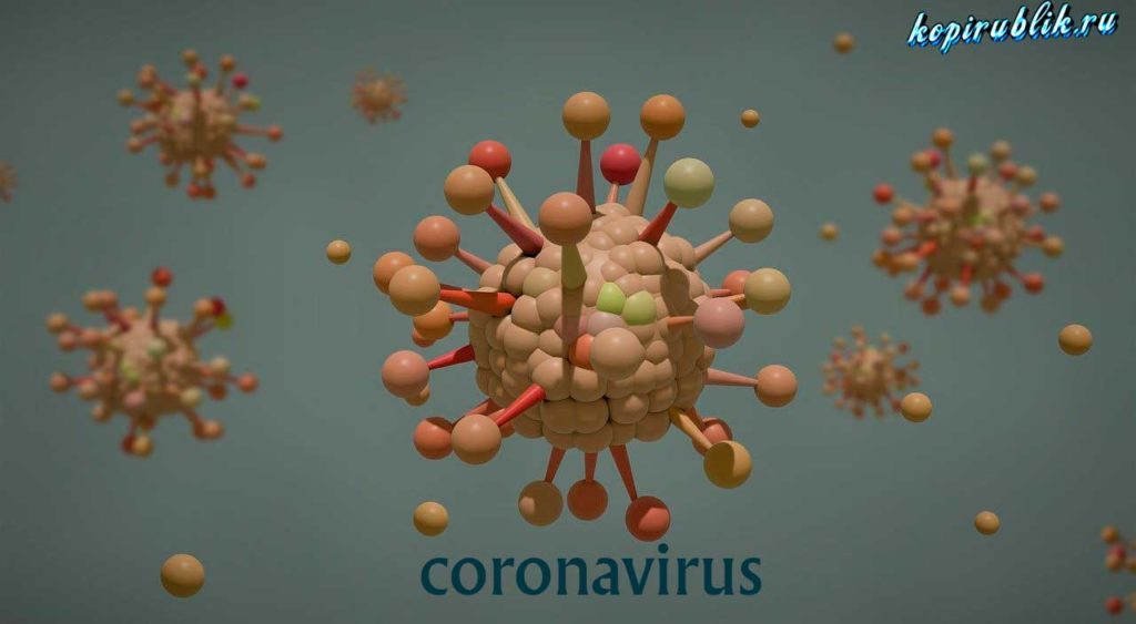штамм коронавируса под микроскопом